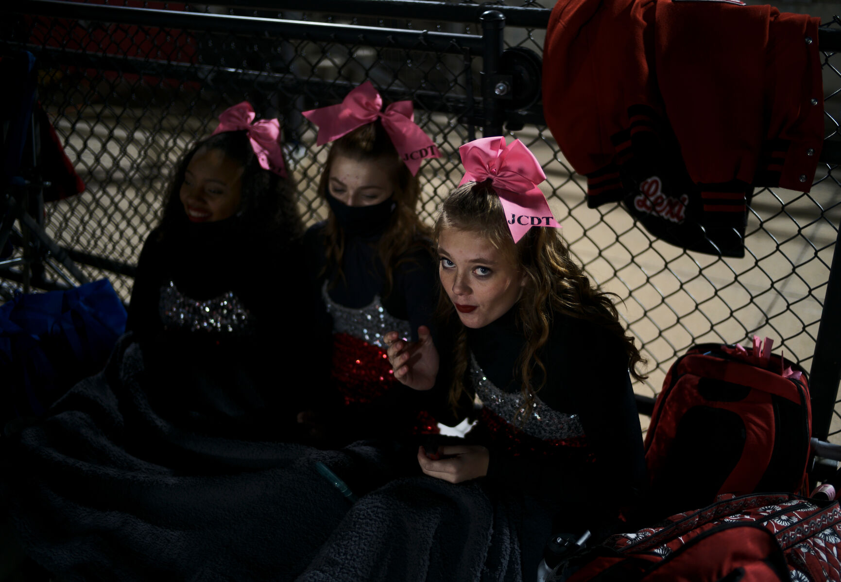 Jefferson City senior Kaelyn Halcomb touches up her lip gloss